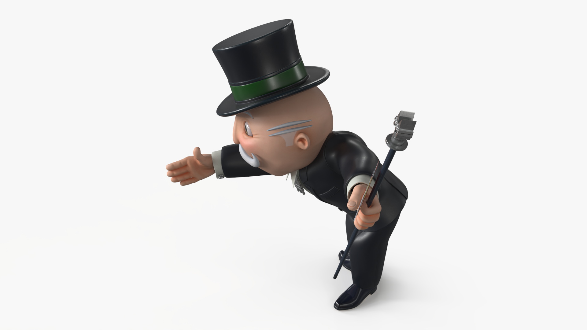 3D Mr Monopoly Handshake Pose