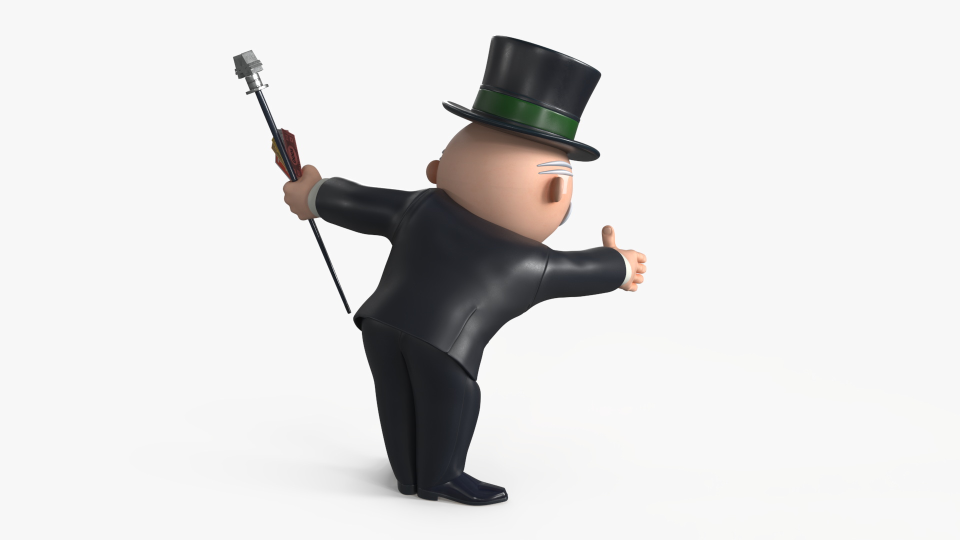 3D Mr Monopoly Handshake Pose