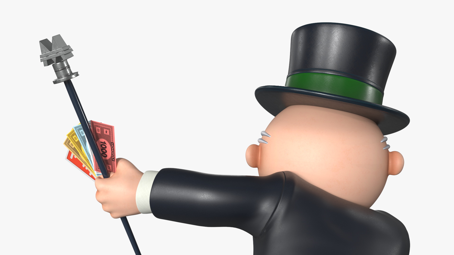 3D Mr Monopoly Handshake Pose