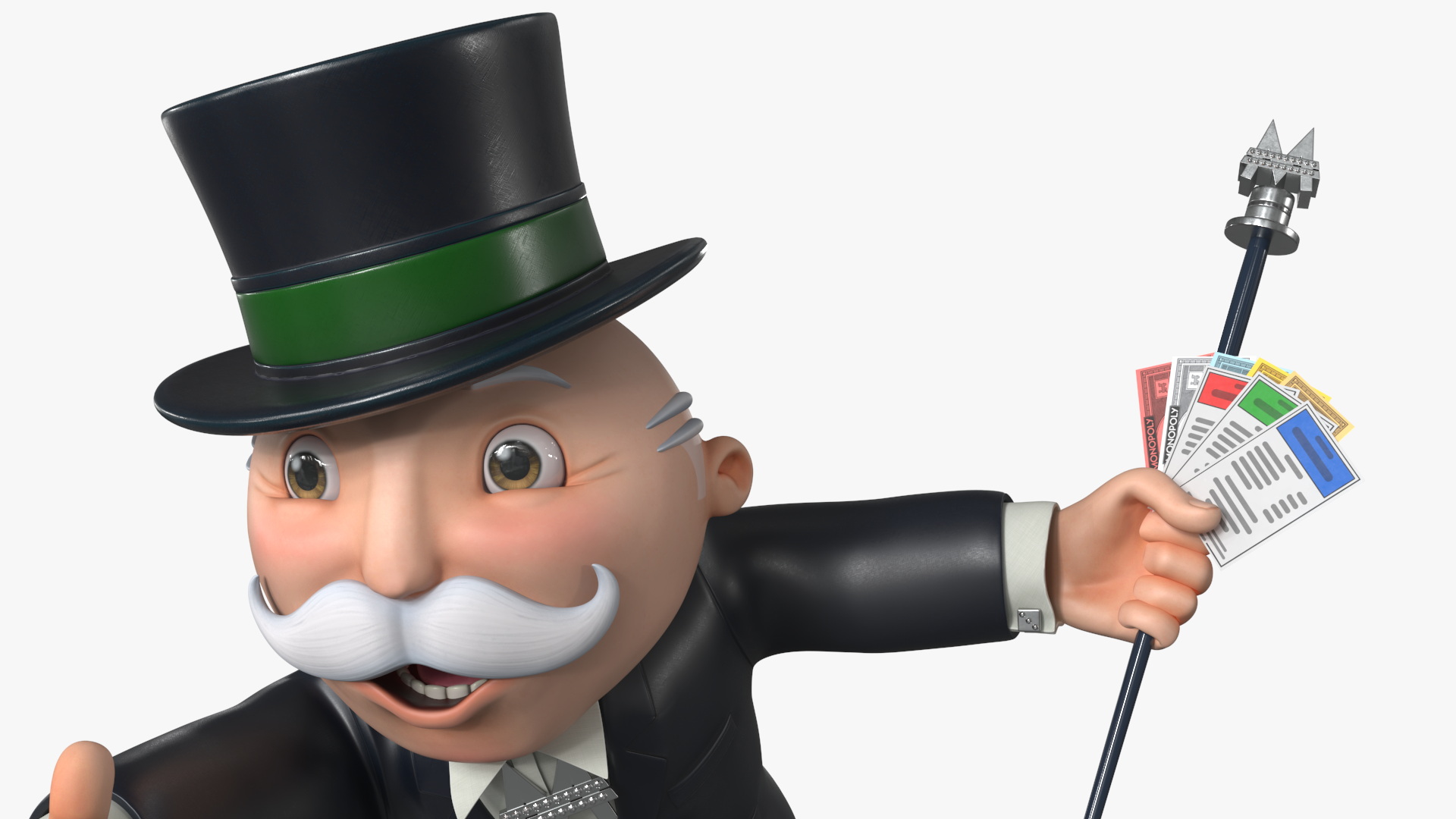 3D Mr Monopoly Handshake Pose