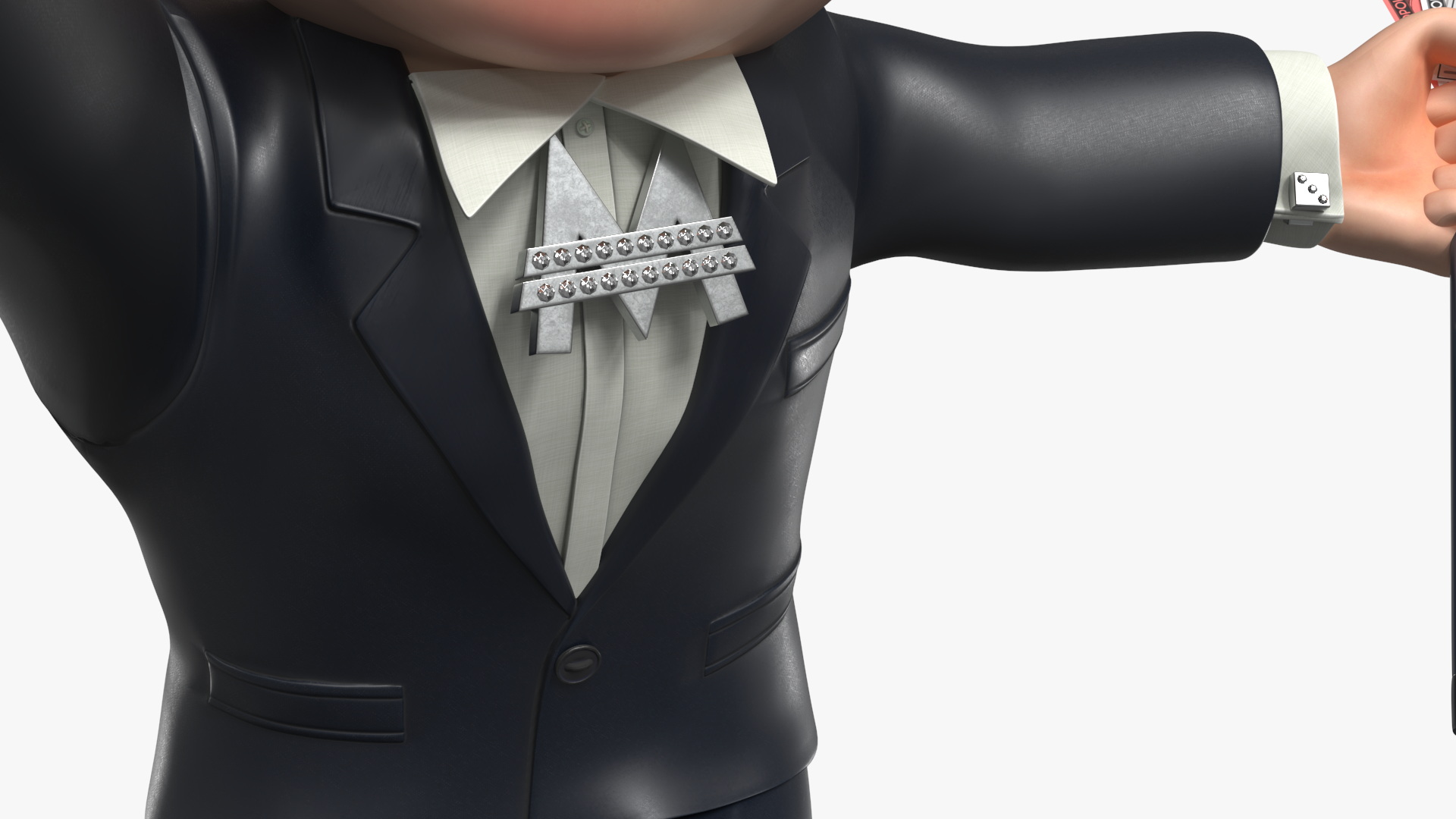 3D Mr Monopoly Handshake Pose