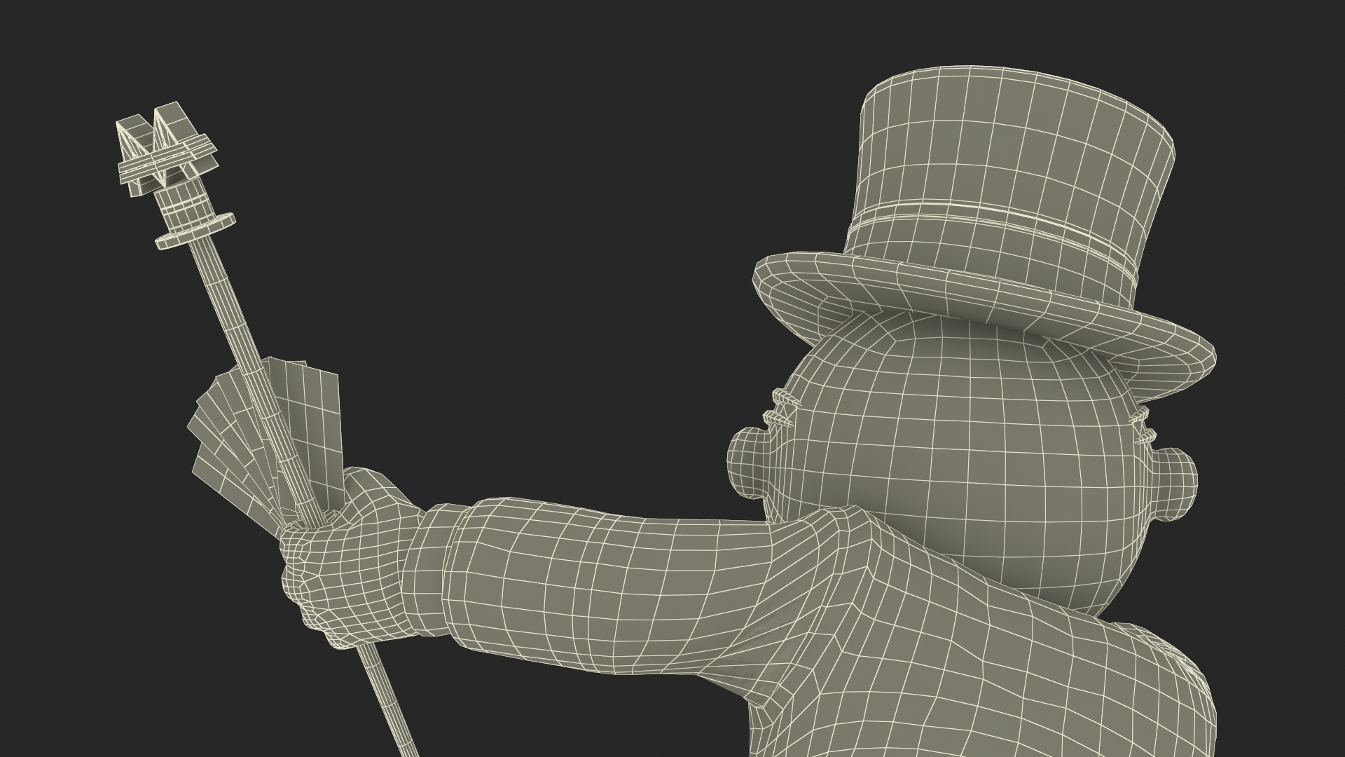 3D Mr Monopoly Handshake Pose