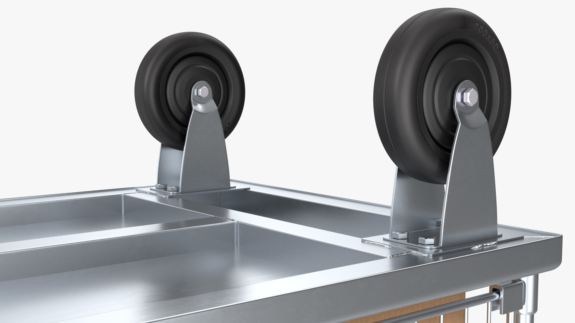 3D Platform Trolley with Two Railing model