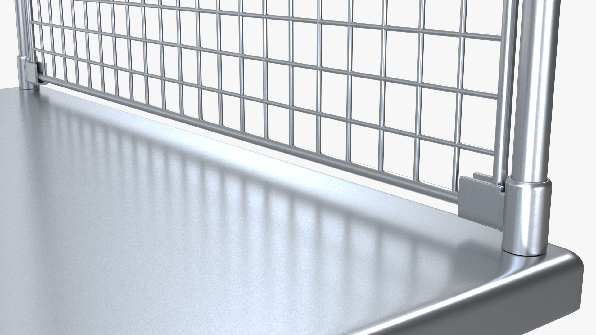 3D Platform Trolley with Two Railing model