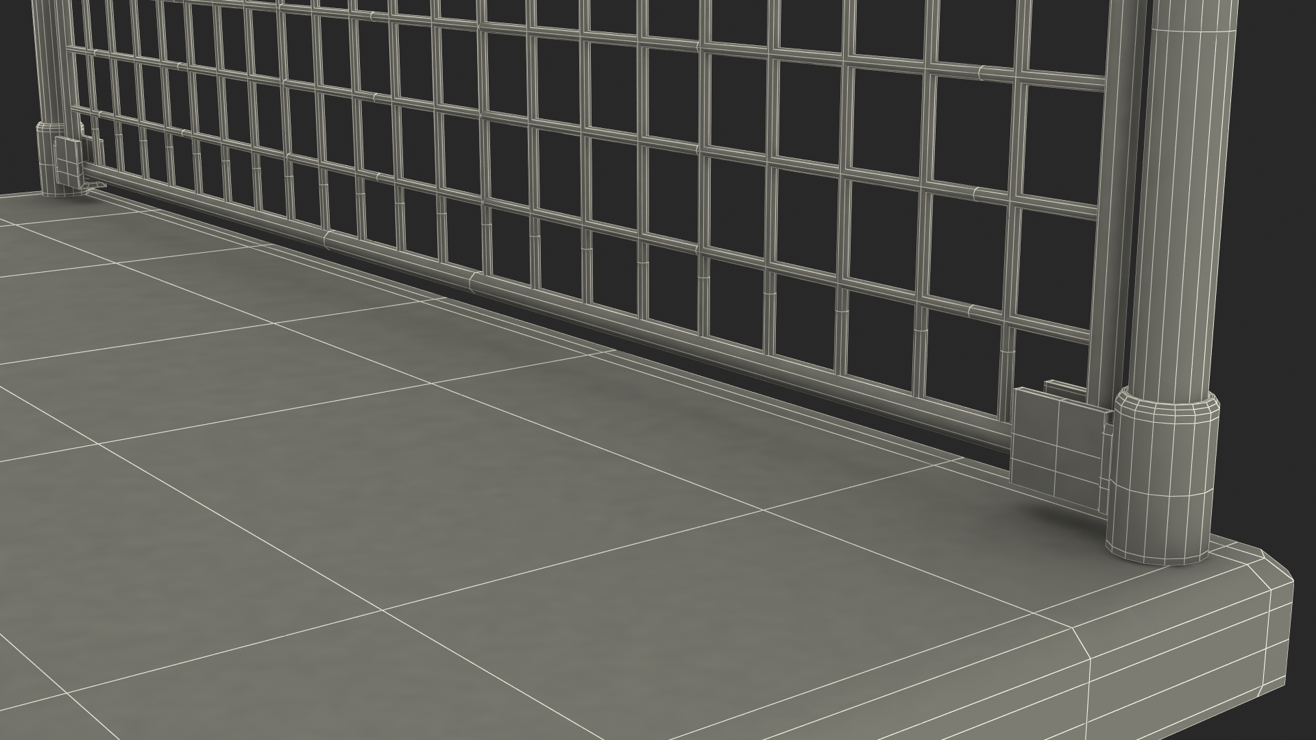 3D Platform Trolley with Two Railing model