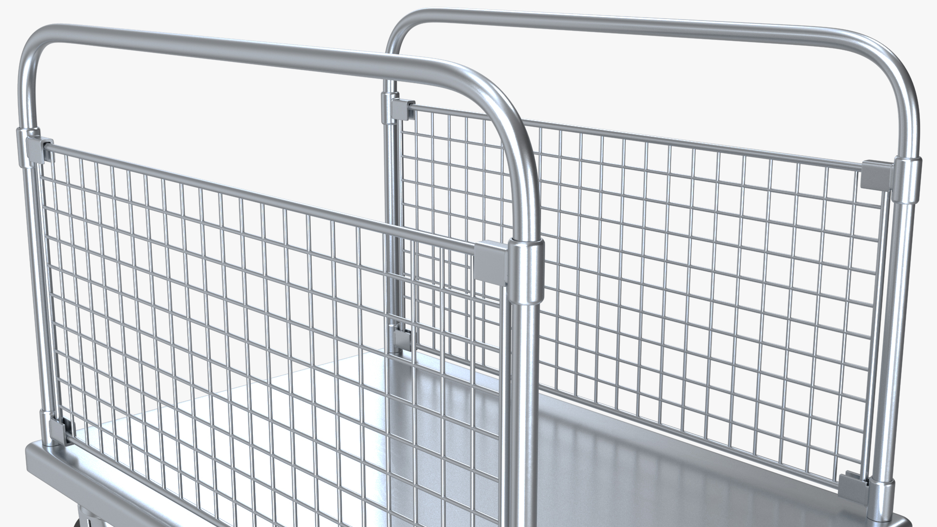 3D Platform Trolley with Two Railing model