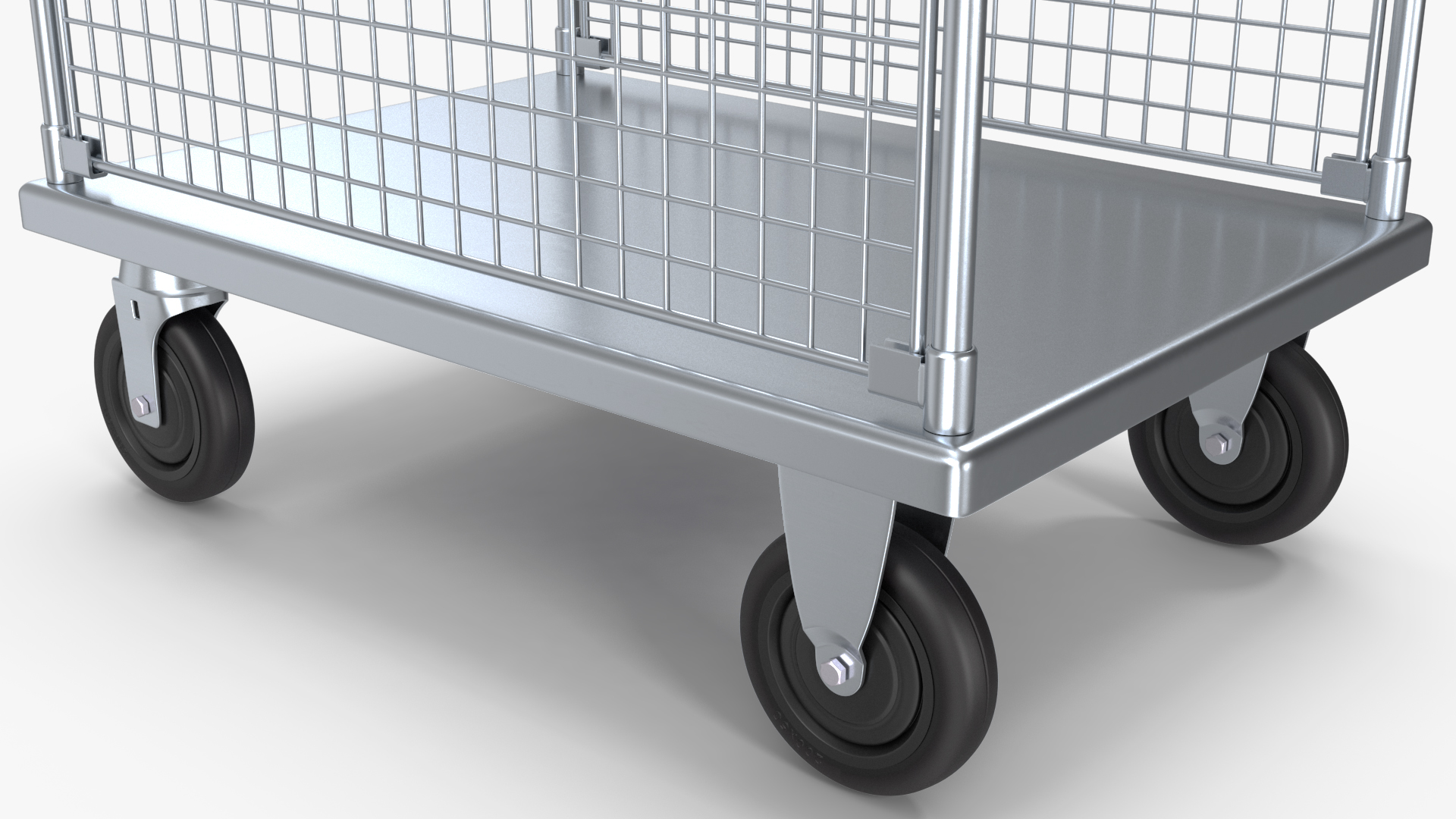 3D Platform Trolley with Two Railing model