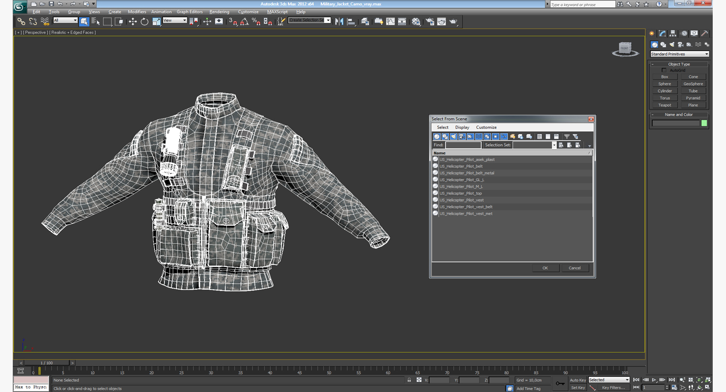 3D model Military Jacket Camo