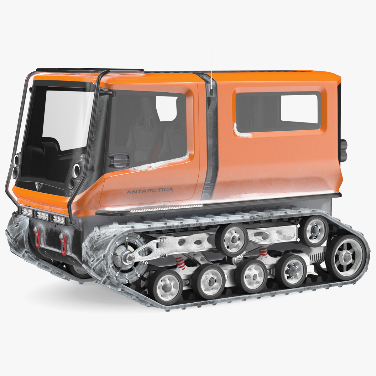 Polar Venturi Vehicle Snowy Simple Interior Rigged for Cinema 4D 3D model