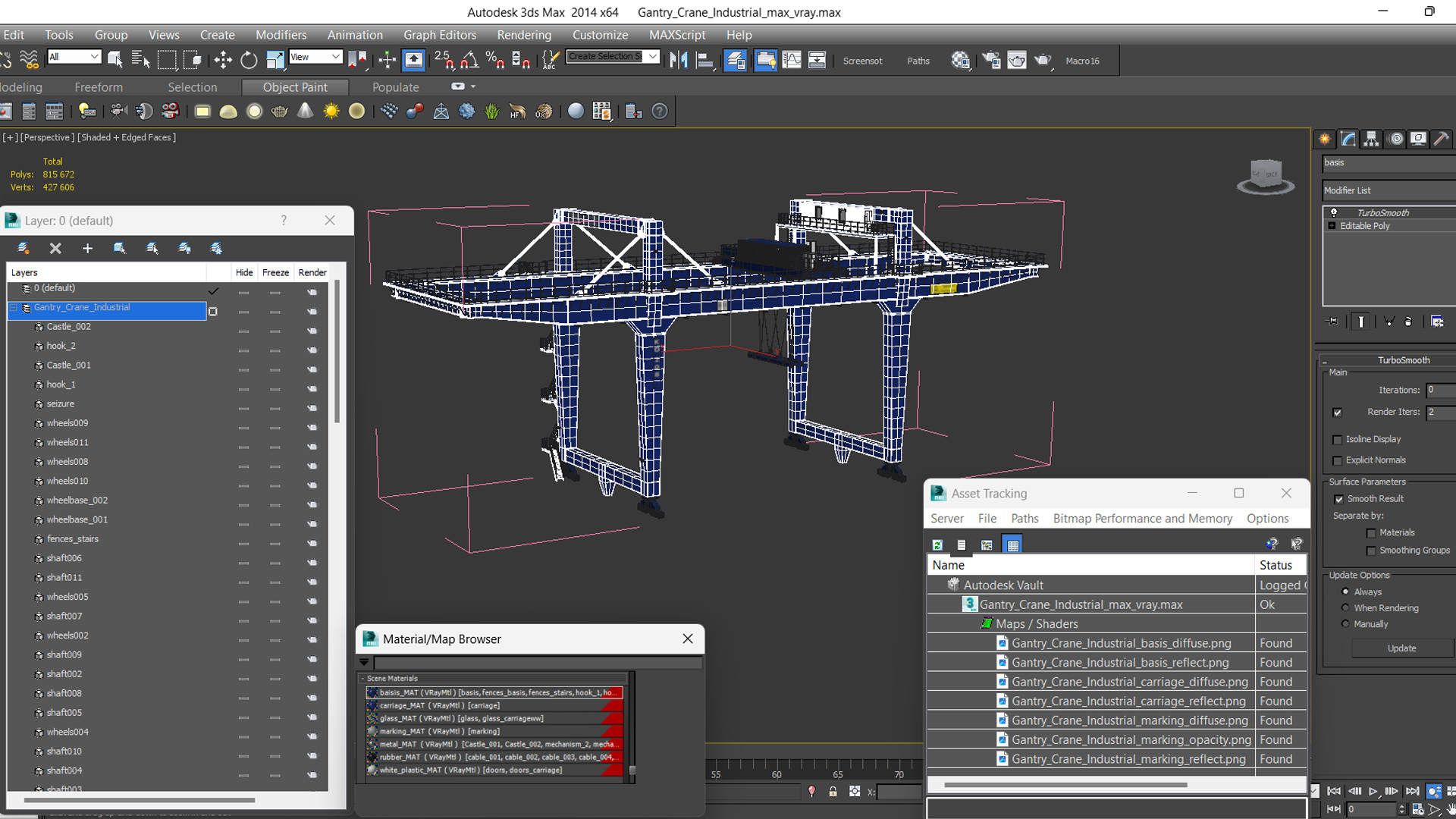 3D Gantry Crane Industrial model
