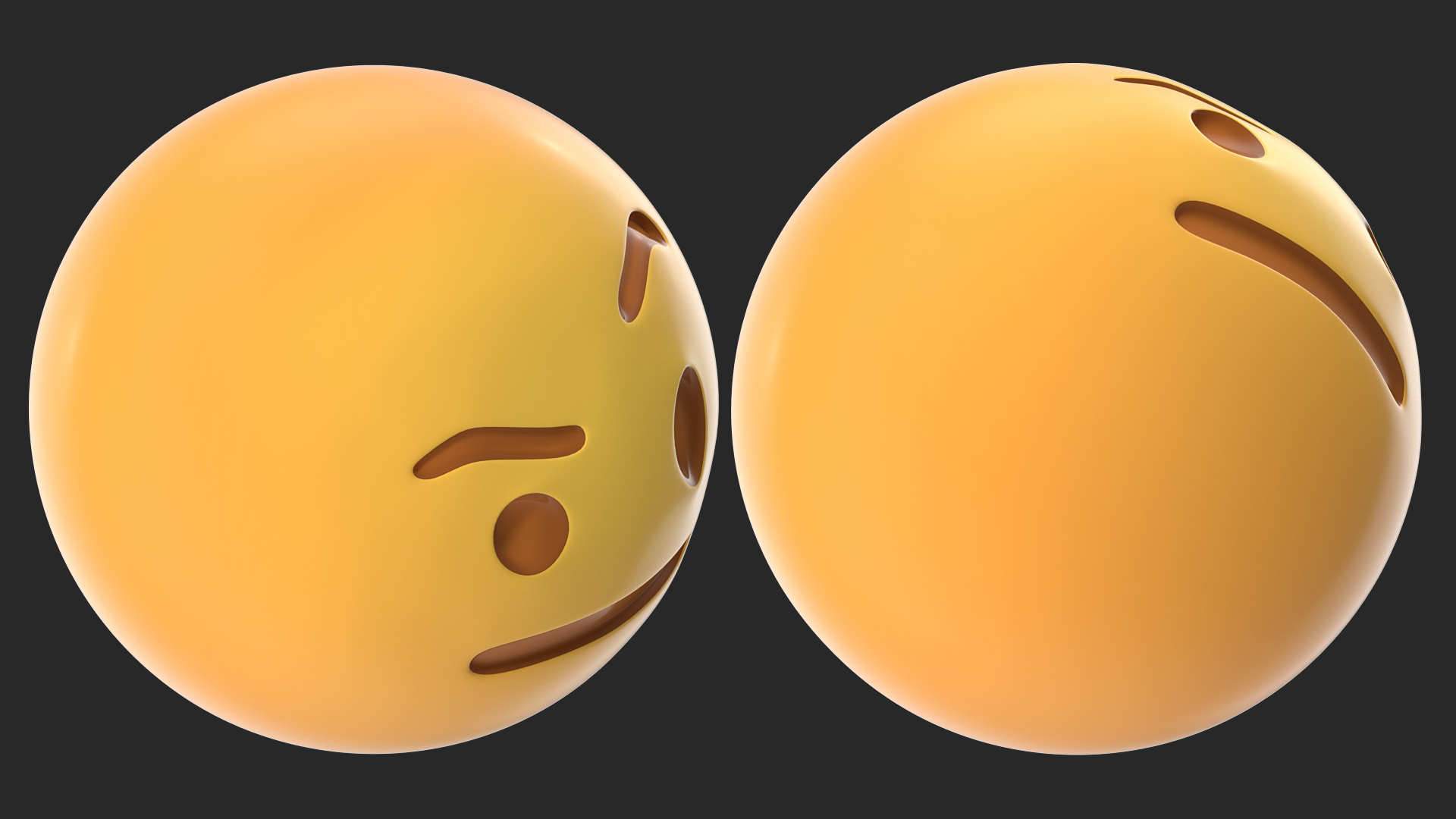 3D model Raised Eyebrow Emoji