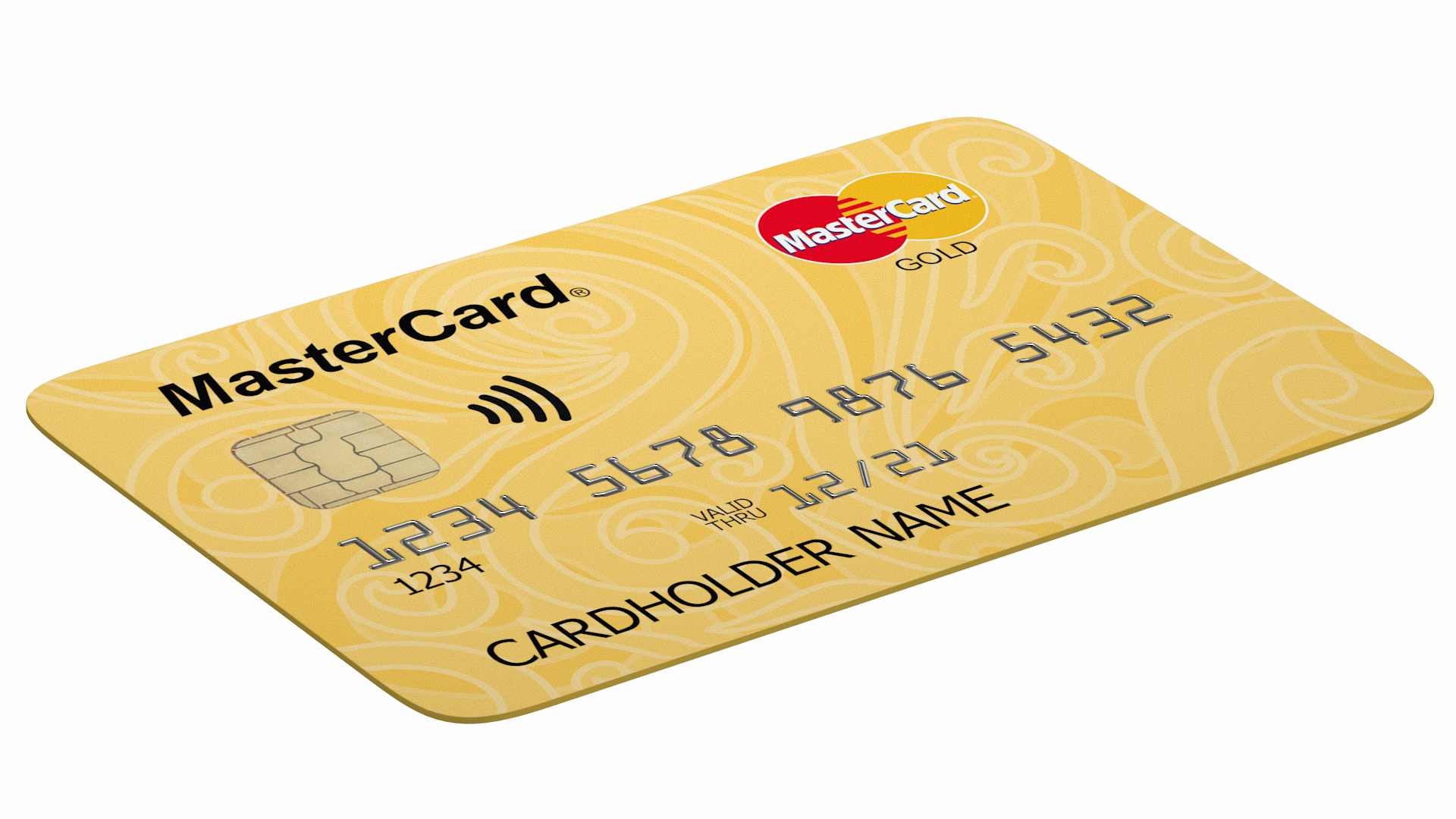 MasterCard Gold Credit Card 3D
