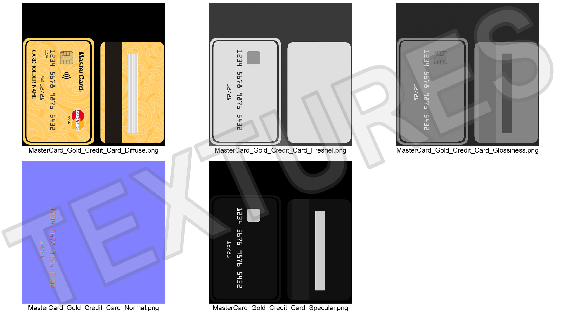 MasterCard Gold Credit Card 3D