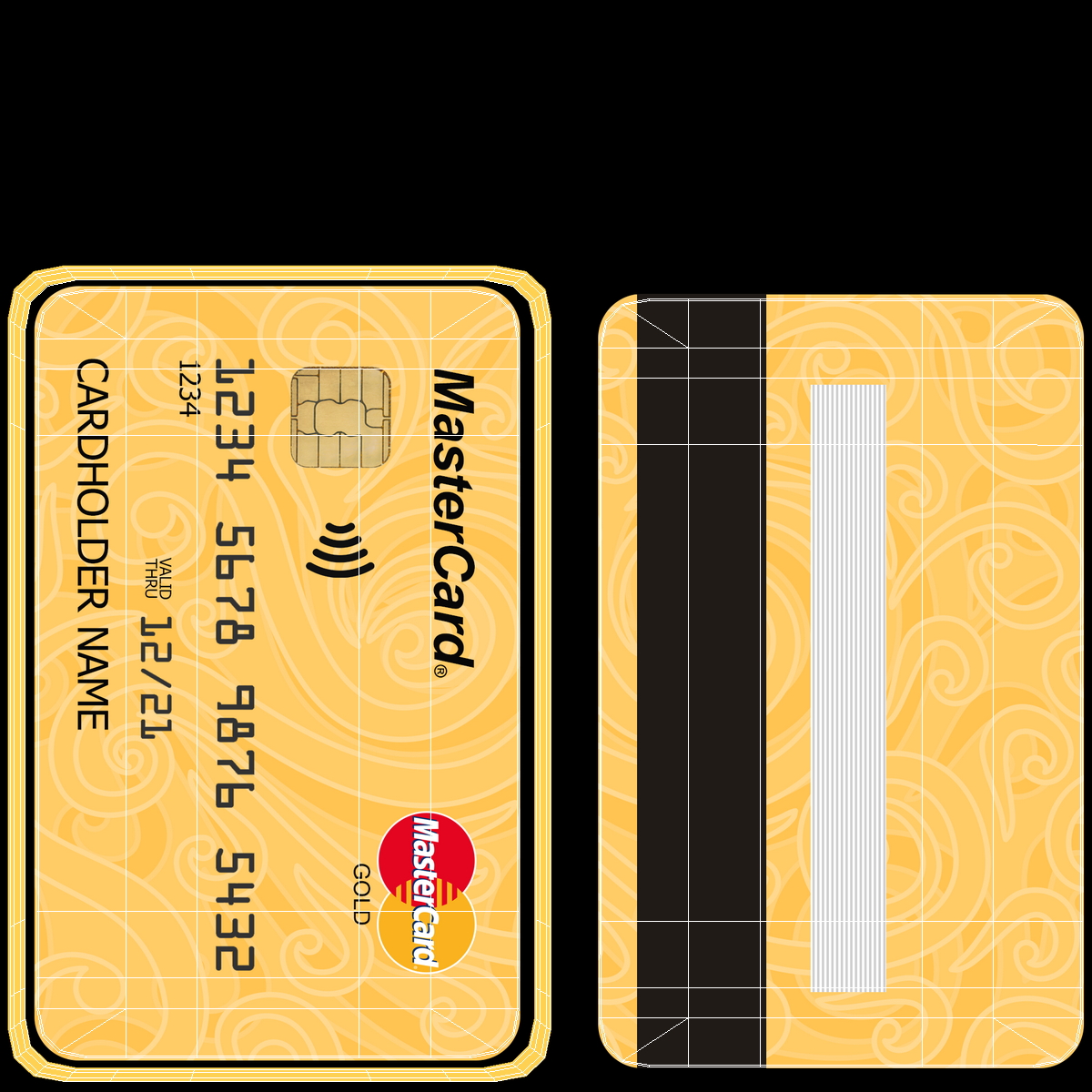 MasterCard Gold Credit Card 3D