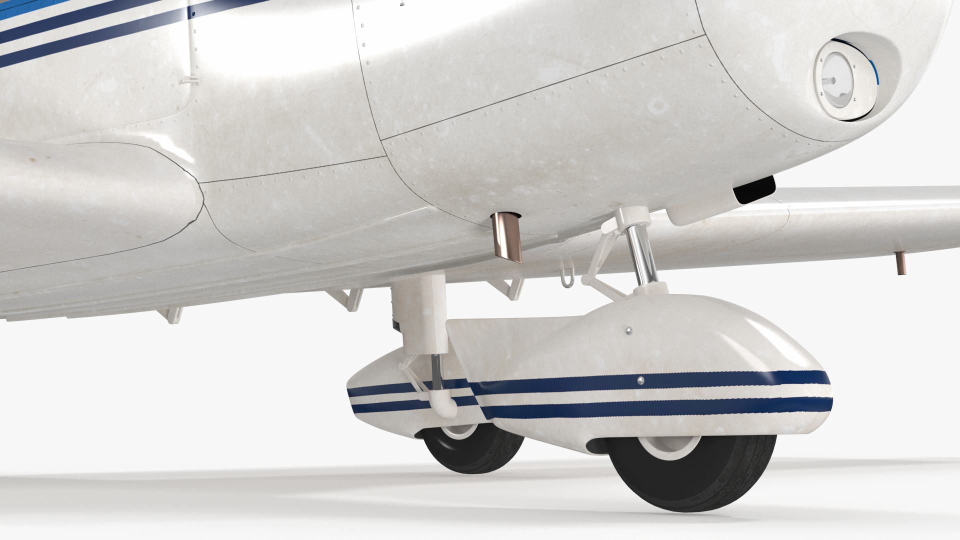 3D model Piper PA-28 Cherokee Single Engine Airplane Rigged