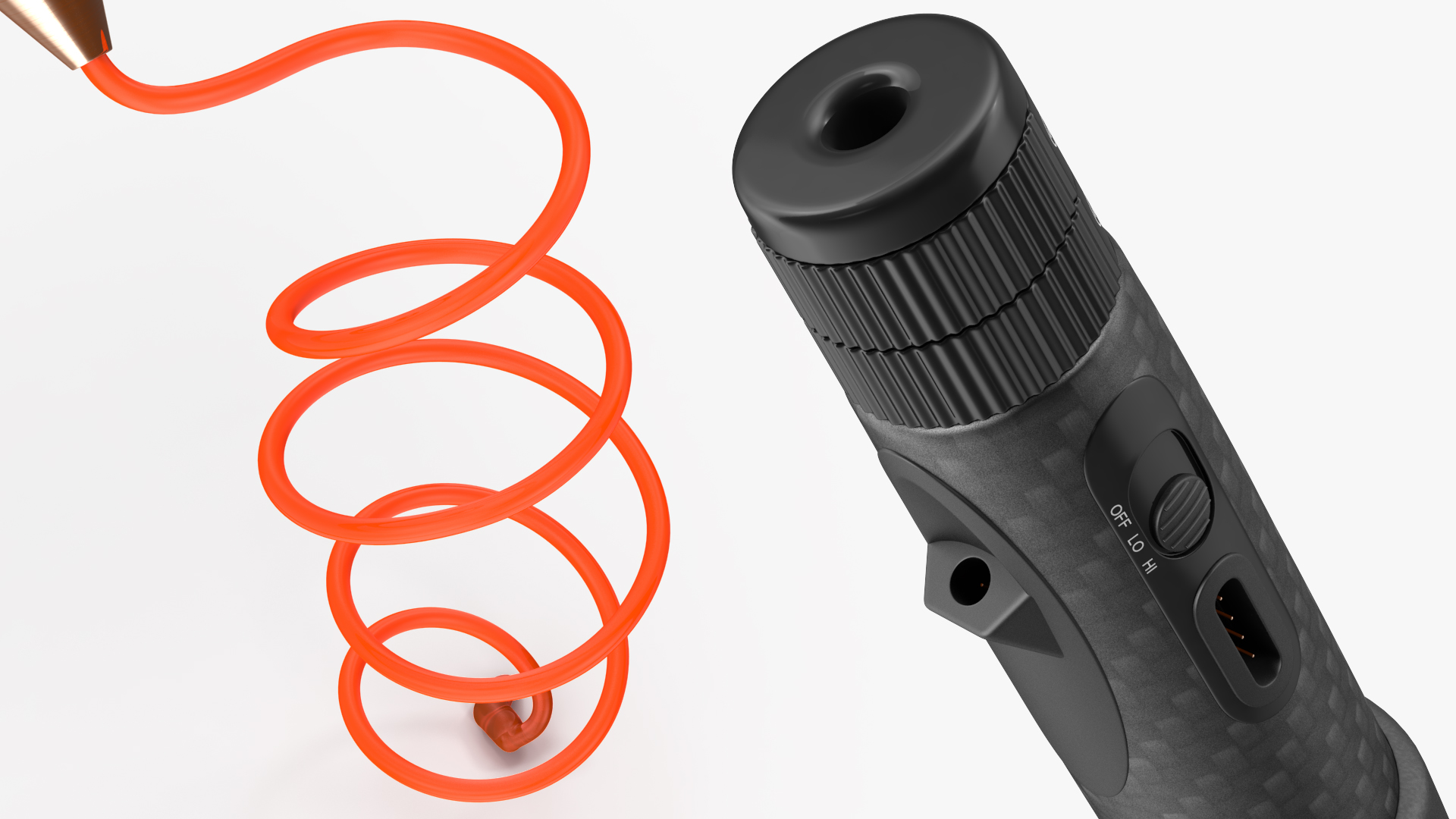 3D Printing Pen Black Extrudes Spiral 3D