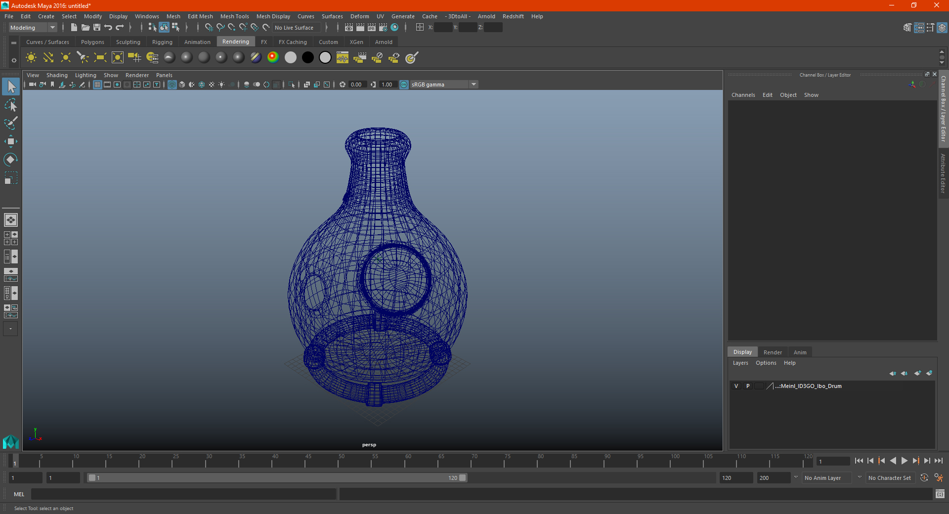 3D model Meinl ID3GO Ibo Drum