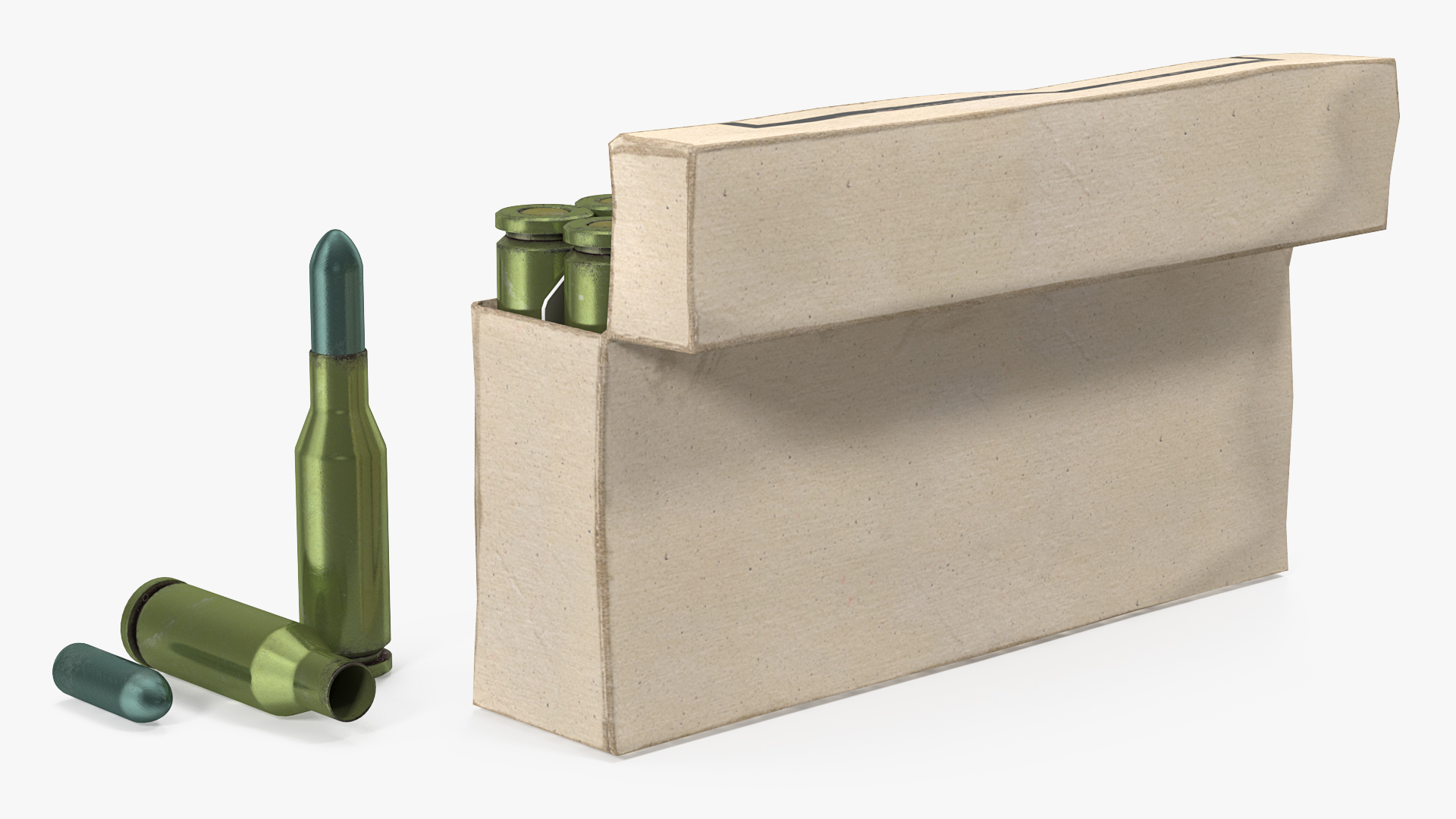 3D model Box of 5_6x39 220 Russian Cartridge