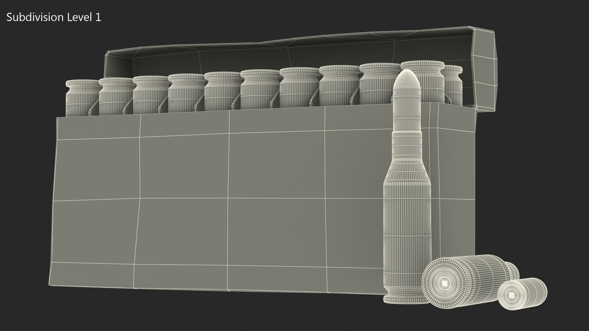 3D model Box of 5_6x39 220 Russian Cartridge