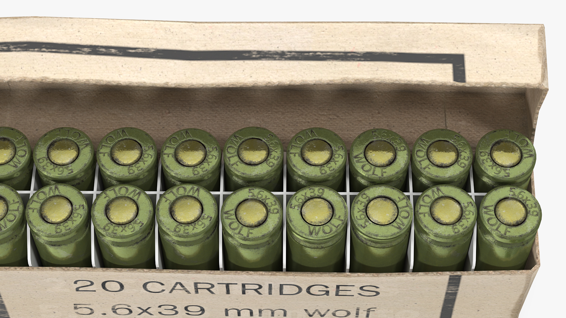 3D model Box of 5_6x39 220 Russian Cartridge