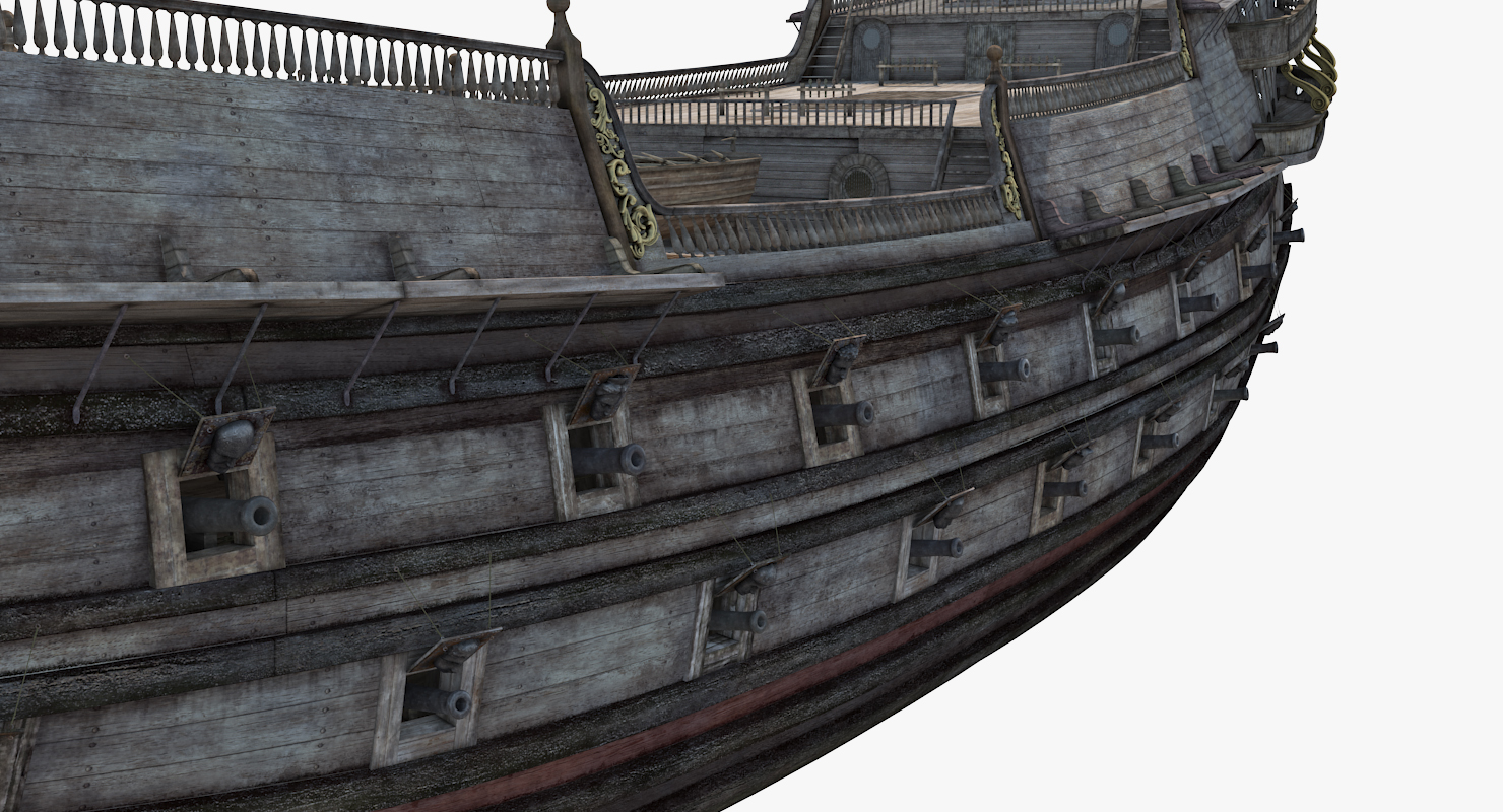 3D Galeon Ship Body