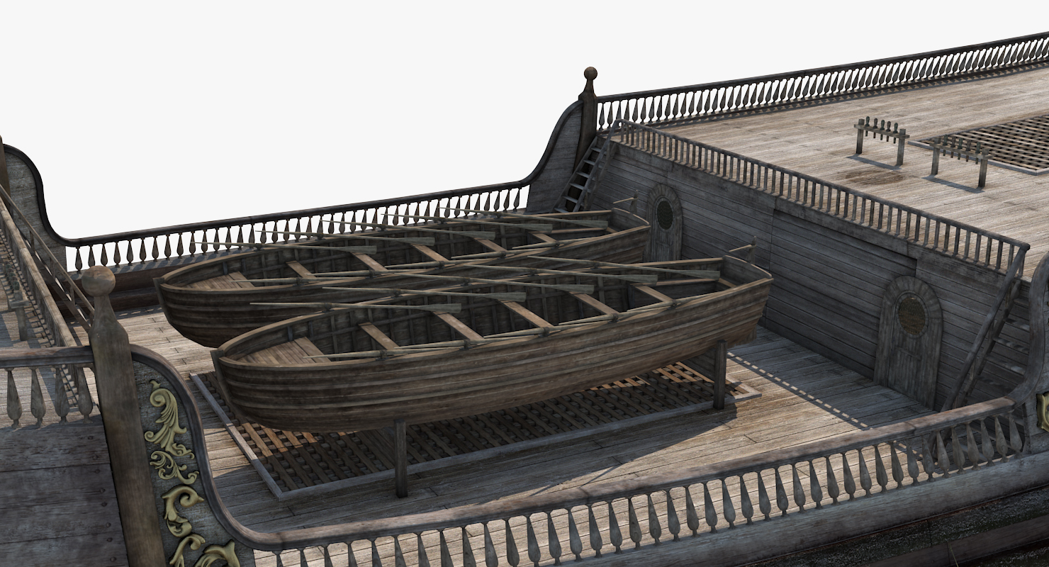 3D Galeon Ship Body