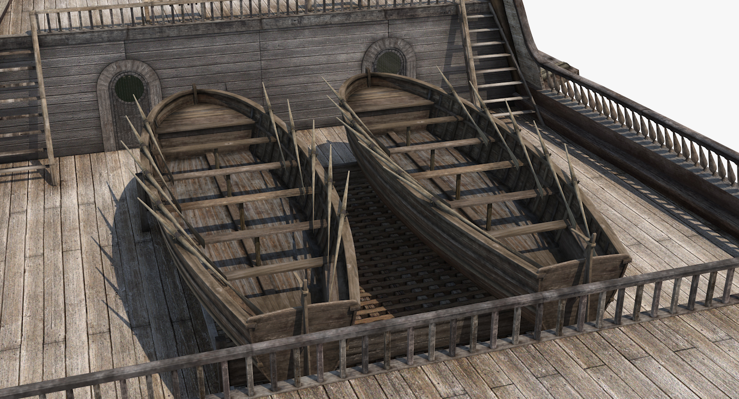 3D Galeon Ship Body