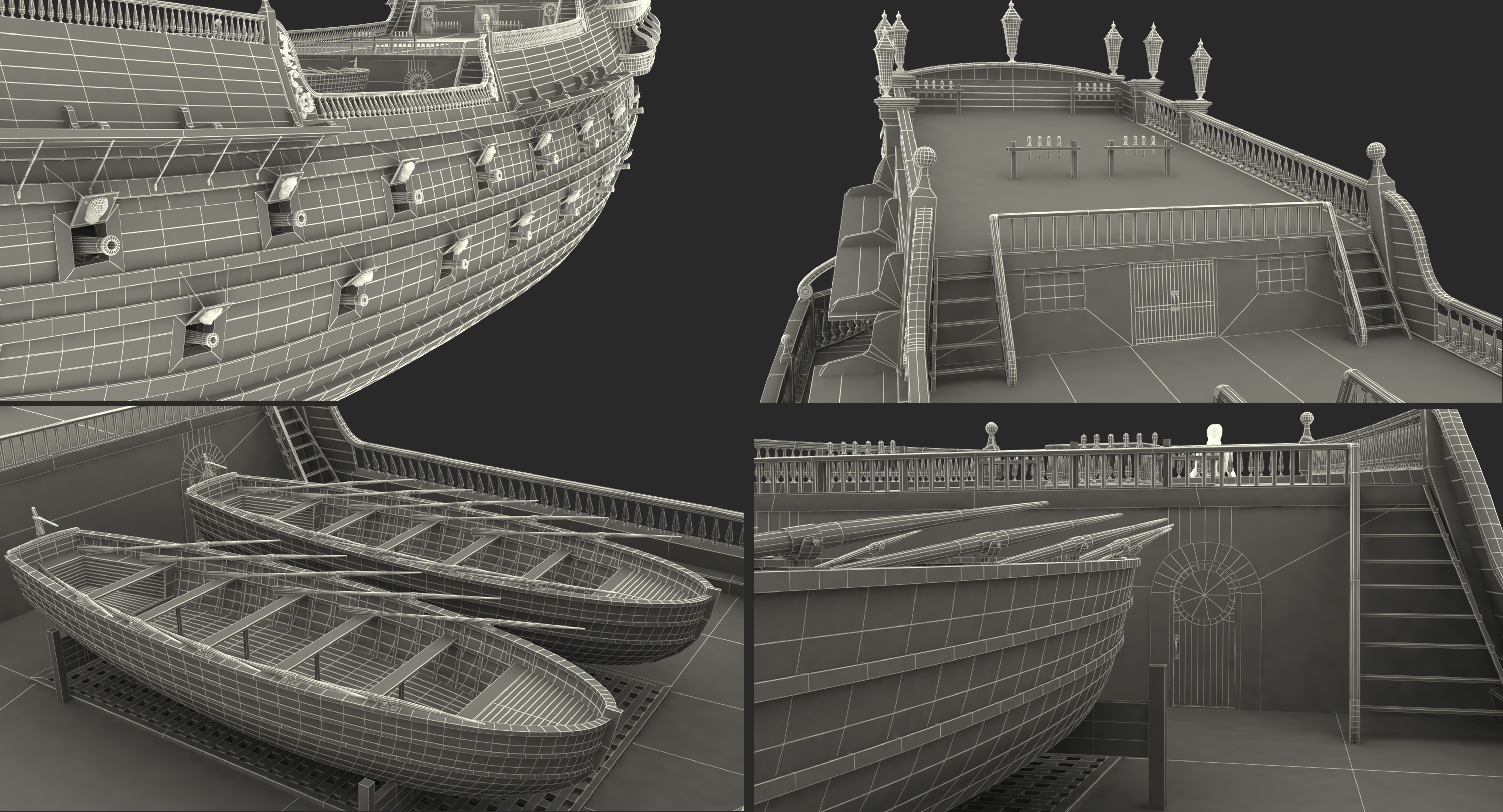 3D Galeon Ship Body