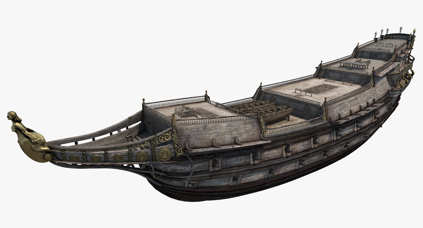 3D Galeon Ship Body