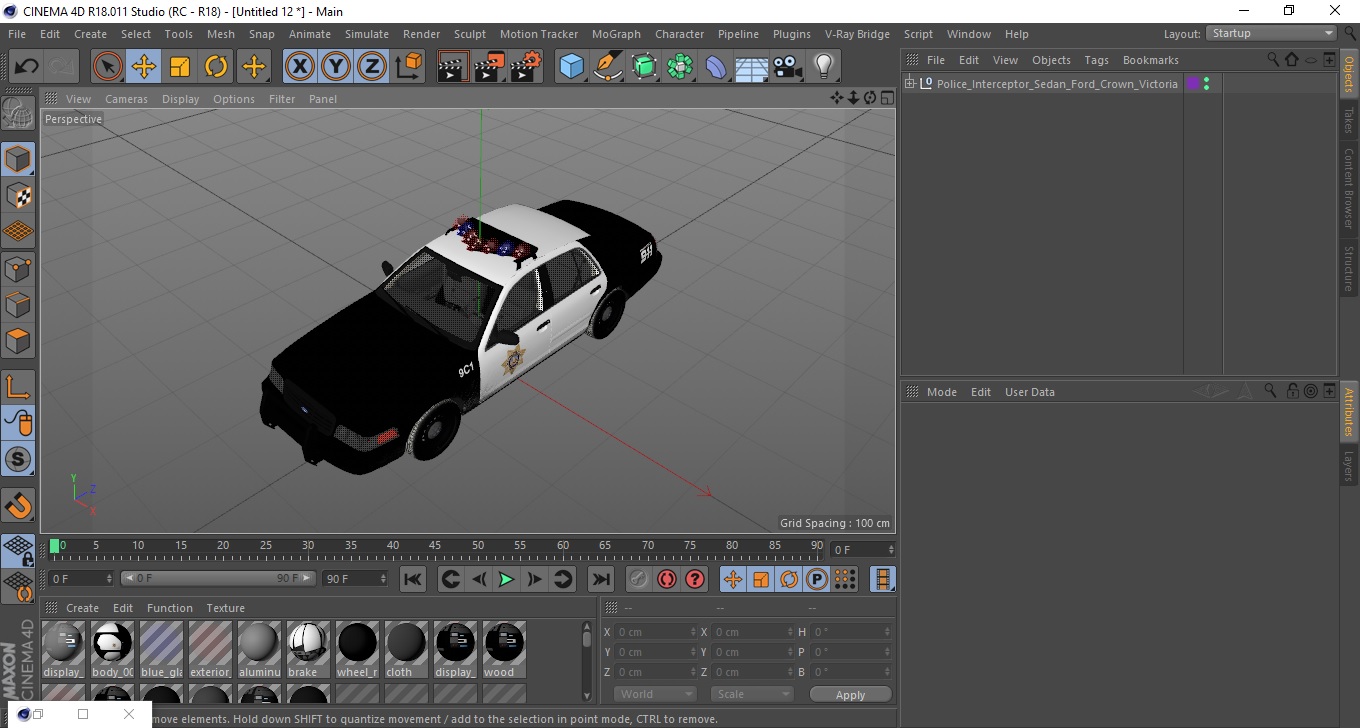 Police Interceptor Sedan Ford Crown Victoria 3D model