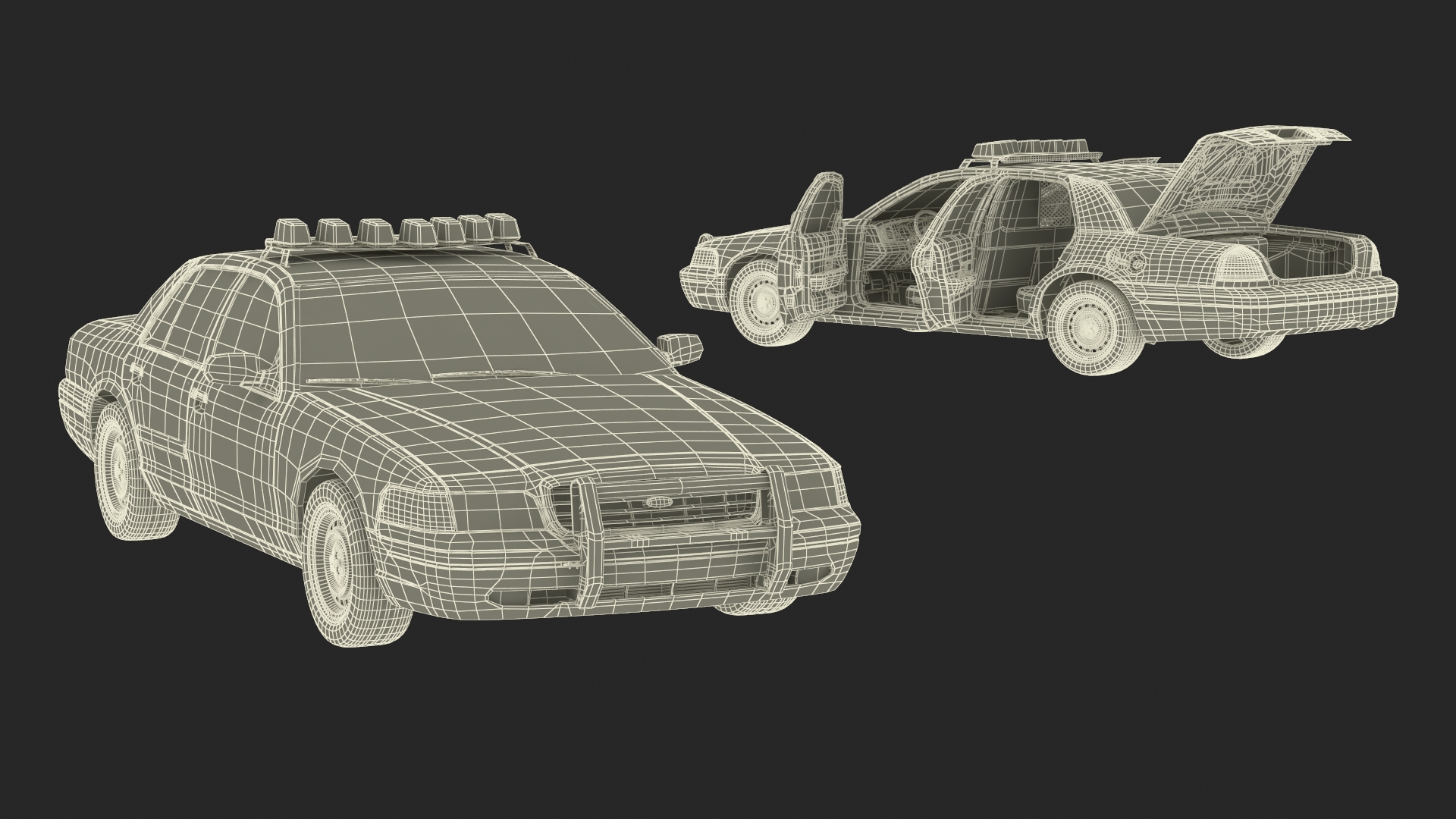 Police Interceptor Sedan Ford Crown Victoria 3D model