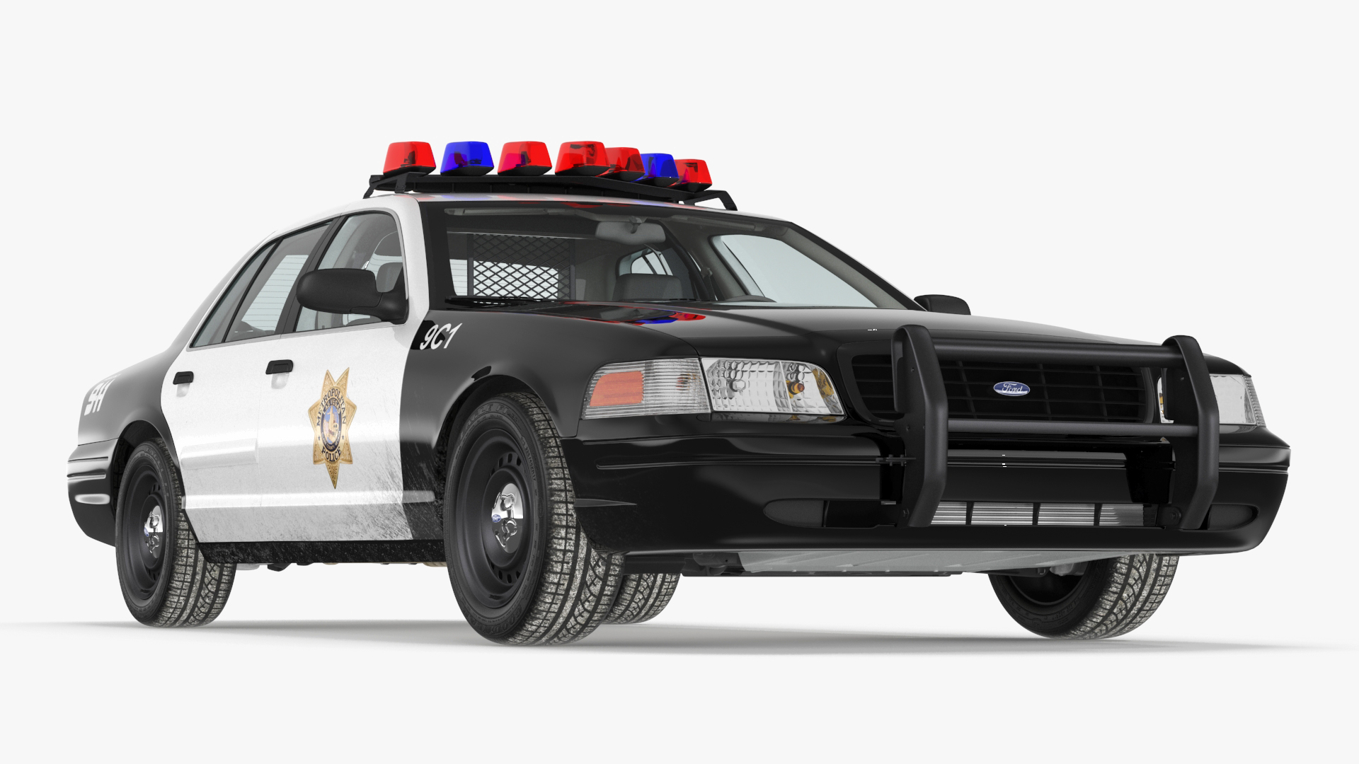 Police Interceptor Sedan Ford Crown Victoria 3D model