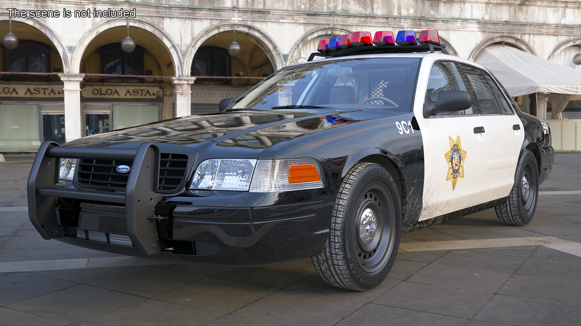 Police Interceptor Sedan Ford Crown Victoria 3D model