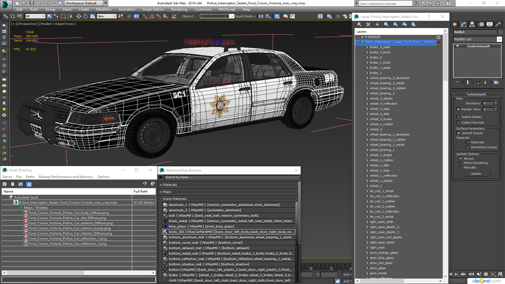 Police Interceptor Sedan Ford Crown Victoria 3D model