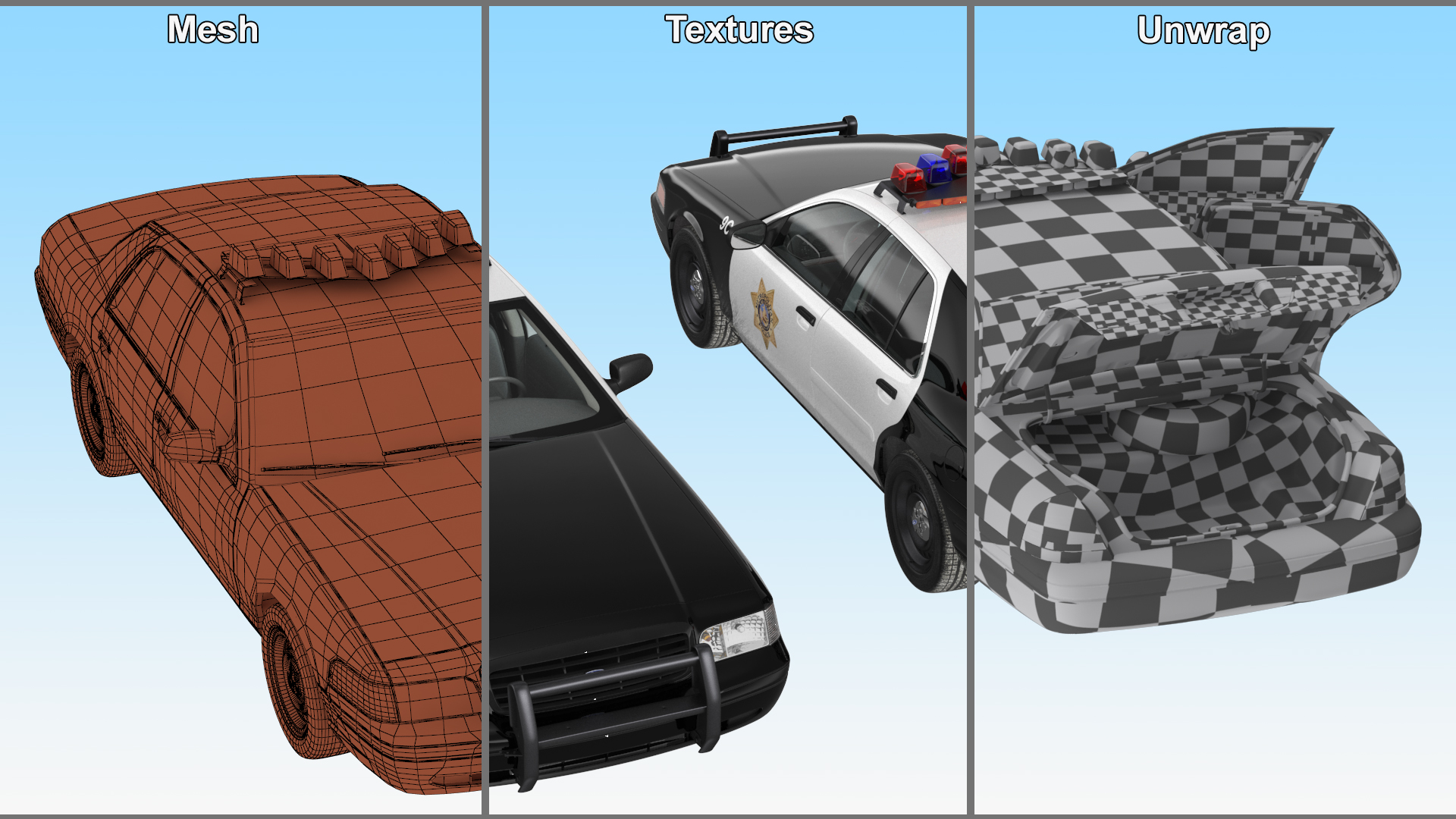Police Interceptor Sedan Ford Crown Victoria 3D model