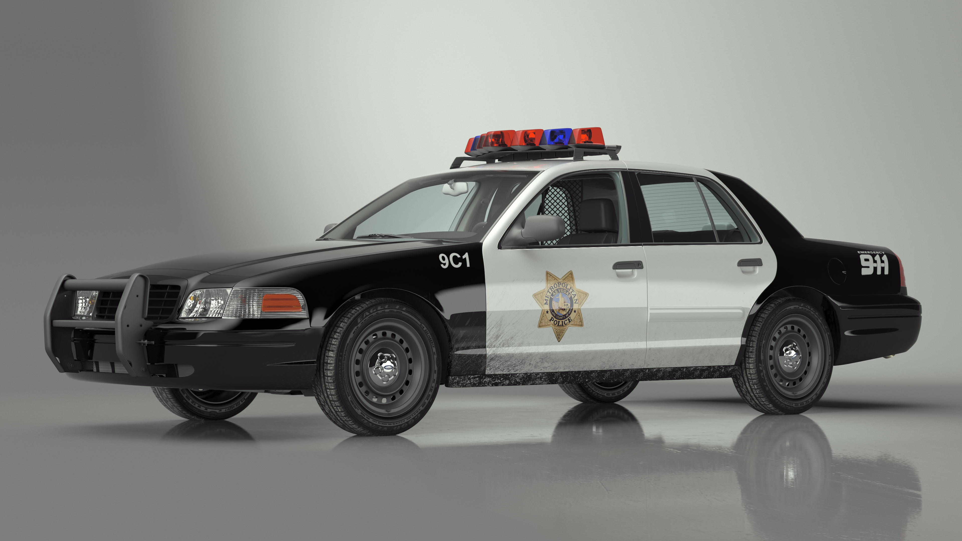Police Interceptor Sedan Ford Crown Victoria 3D model