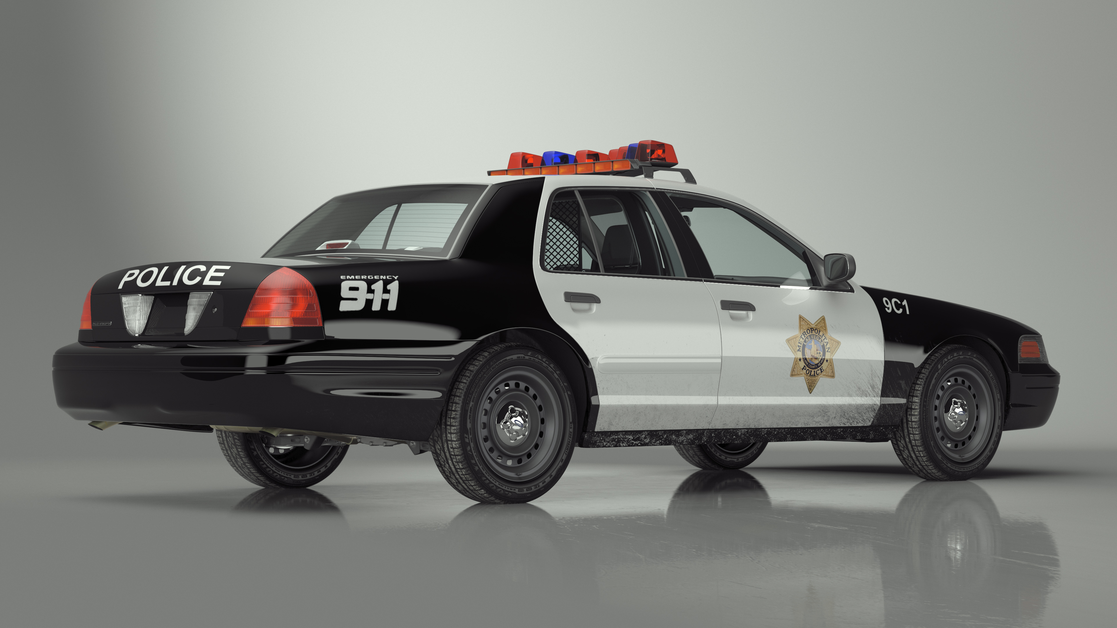 Police Interceptor Sedan Ford Crown Victoria 3D model
