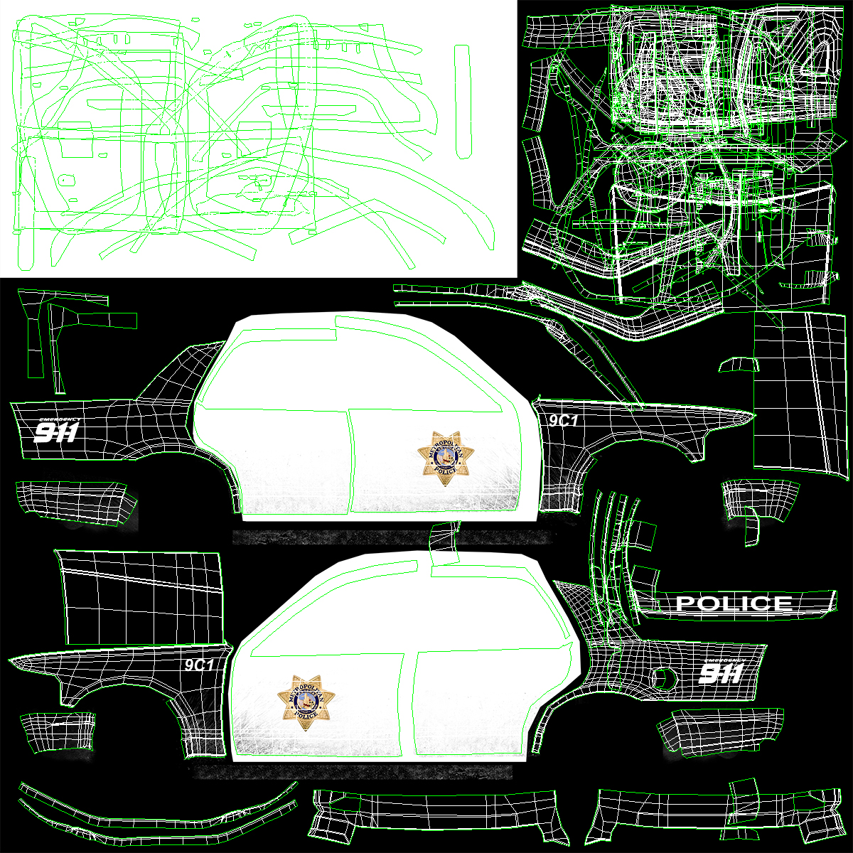 Police Interceptor Sedan Ford Crown Victoria 3D model