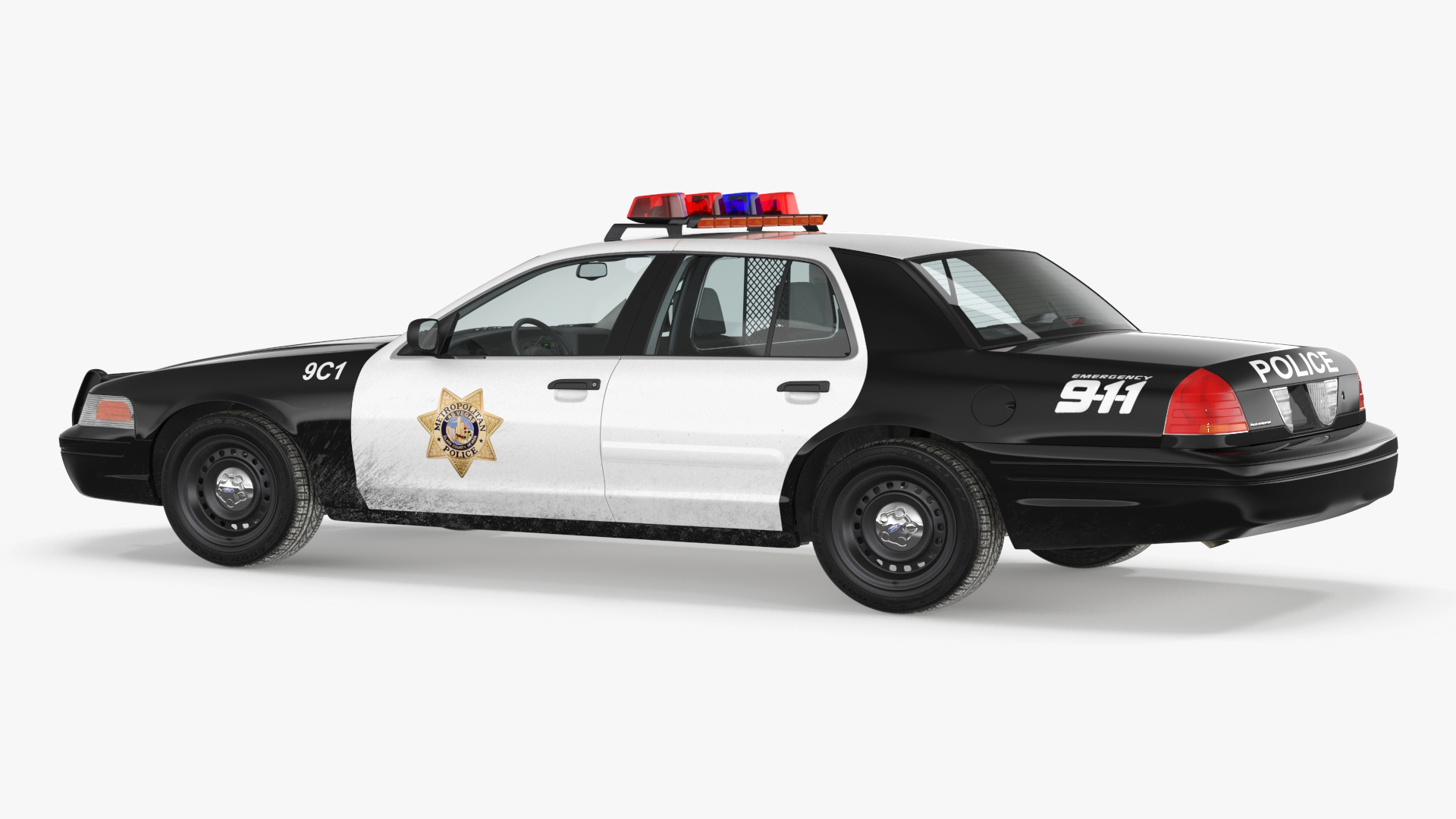 Police Interceptor Sedan Ford Crown Victoria 3D model