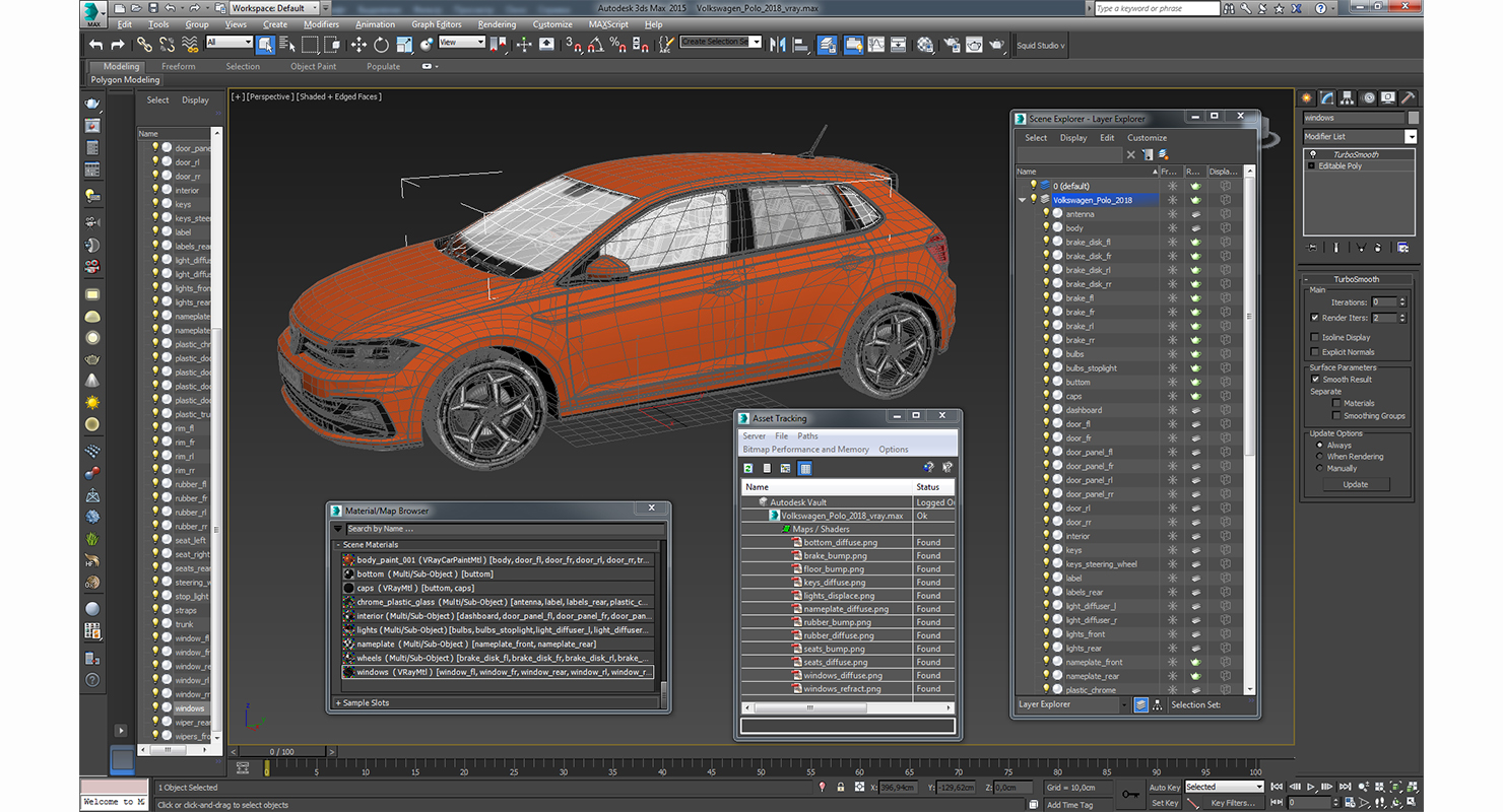 3D model Volkswagen Polo 2018
