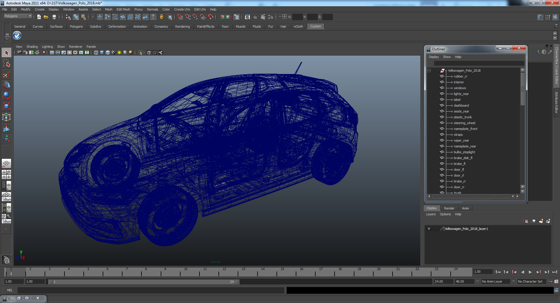 3D model Volkswagen Polo 2018