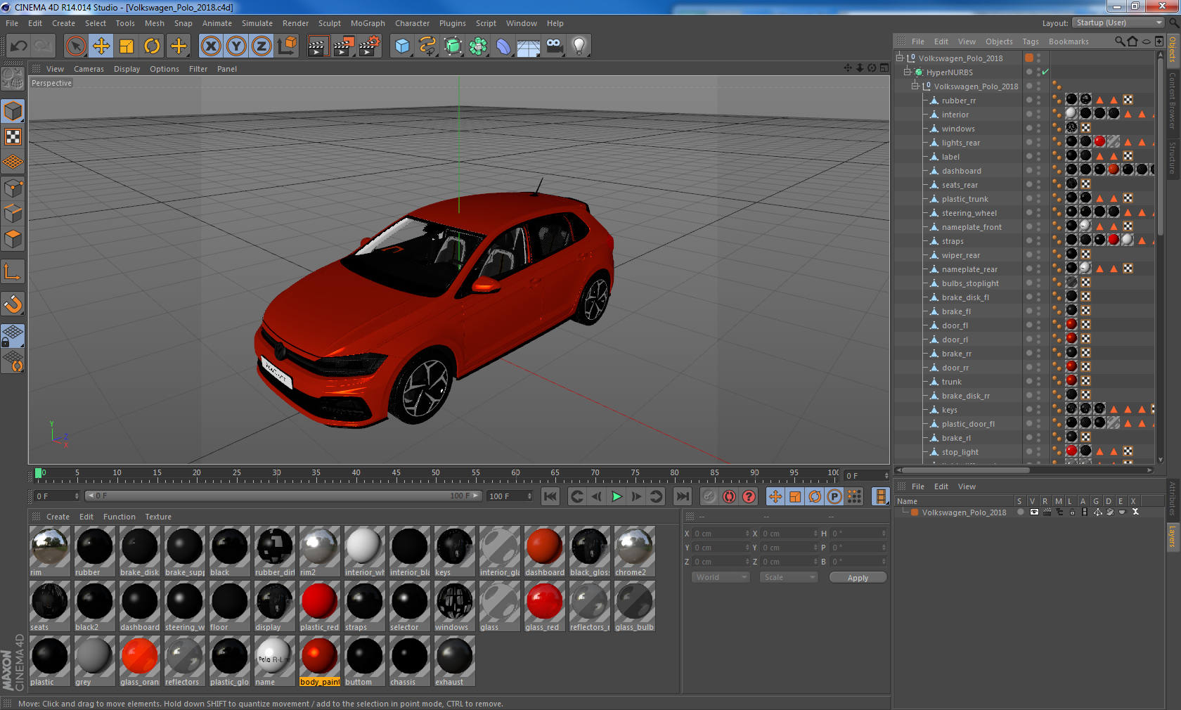 3D model Volkswagen Polo 2018