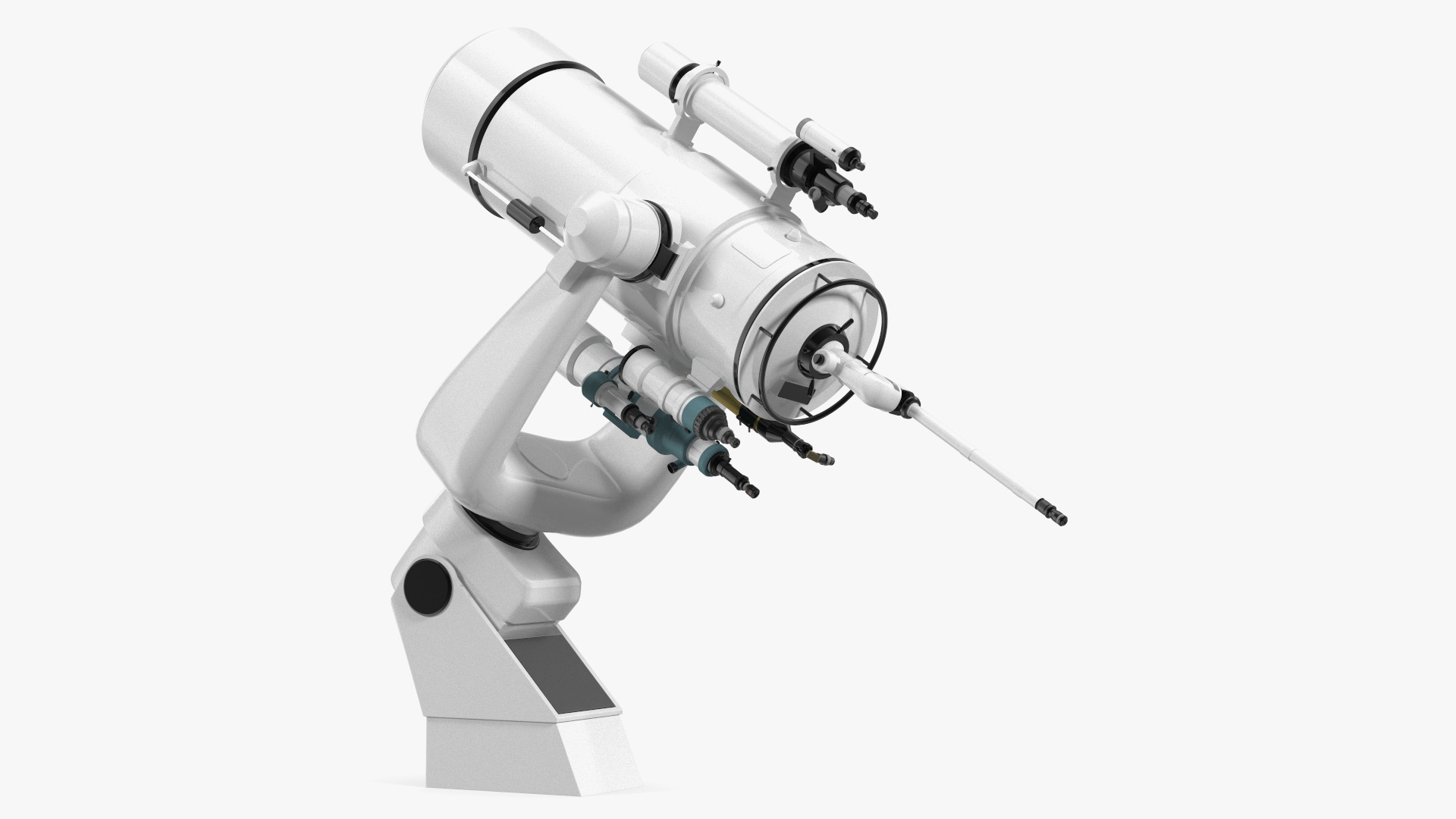 3D Scientific Observatory Telescope Rigged for Maya model