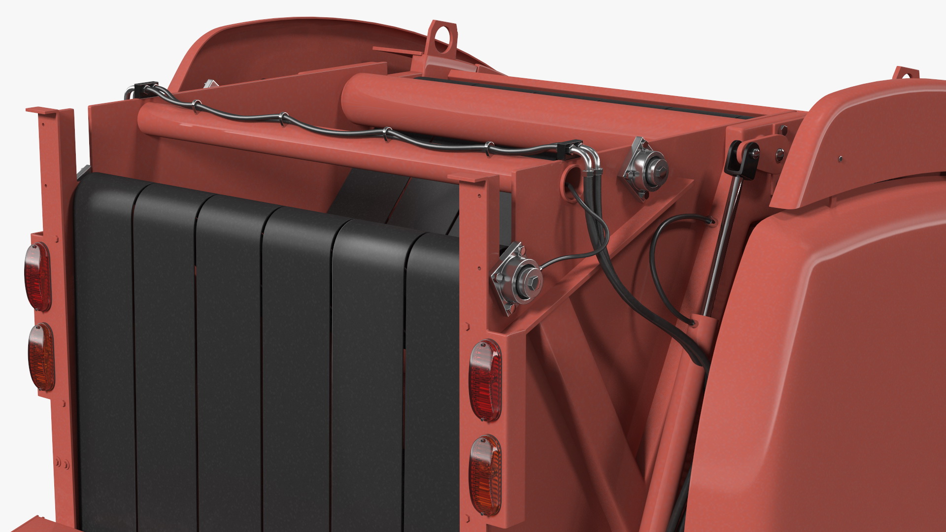 3D Bale Wrapper Machine Dirty Rigged model