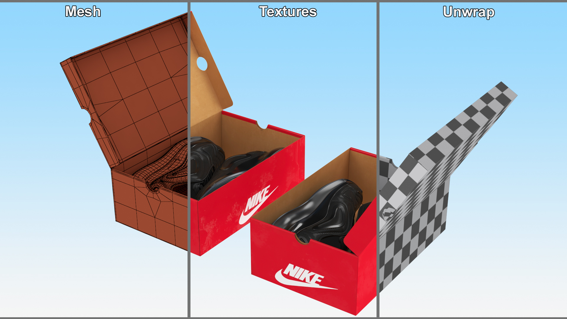 3D Nike Air 720 Anthracite Black in Box