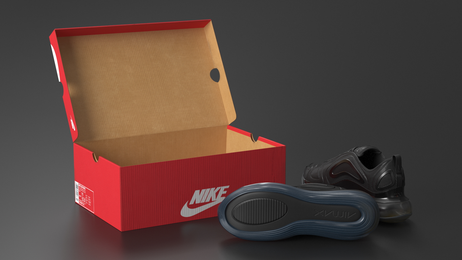 3D Nike Air 720 Anthracite Black in Box