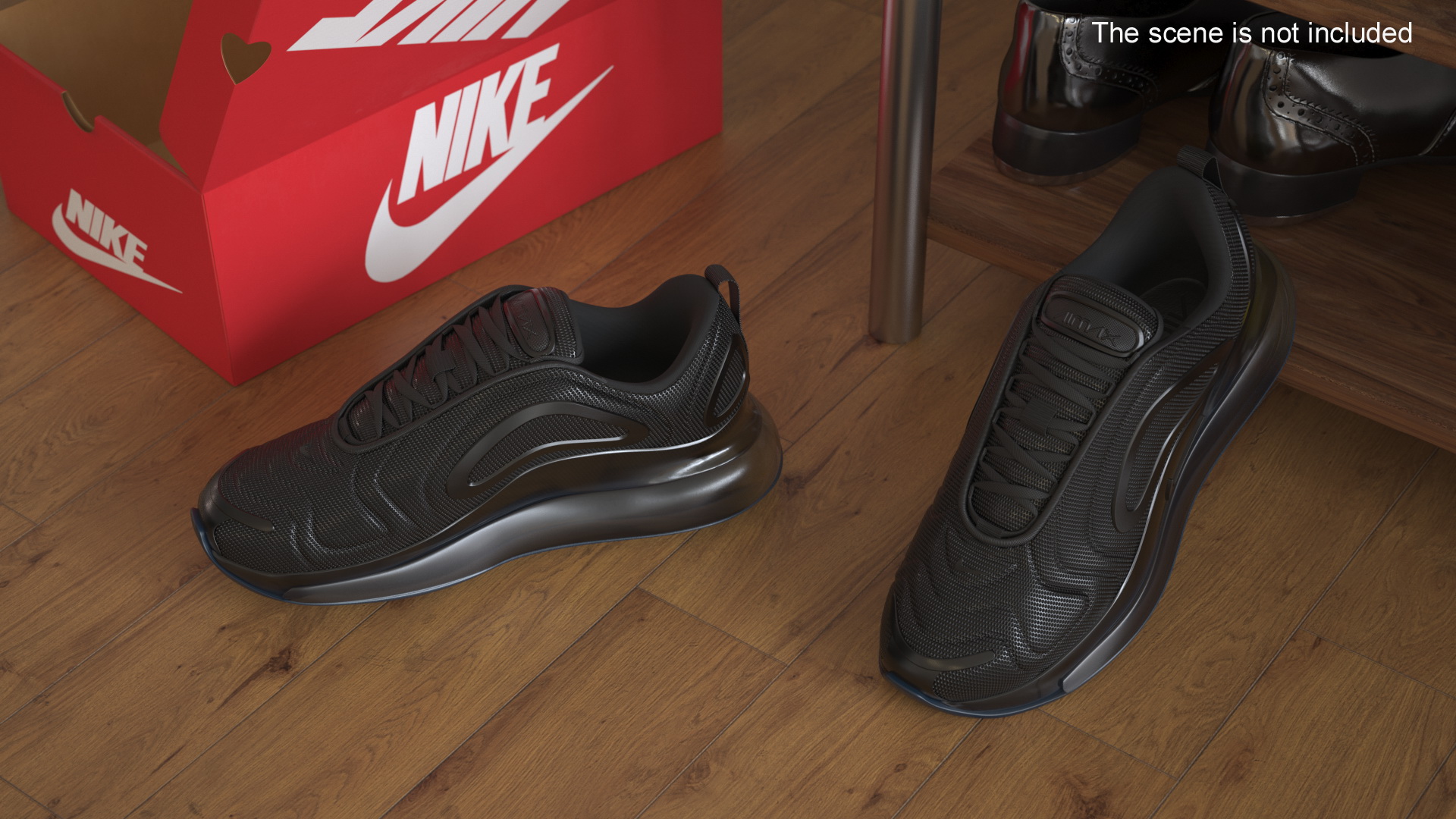 3D Nike Air 720 Anthracite Black in Box