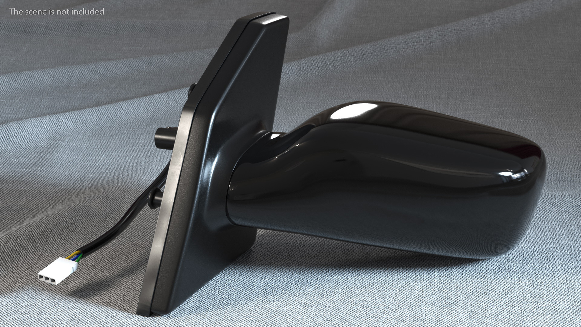 3D Car Side View Mirror Left Black