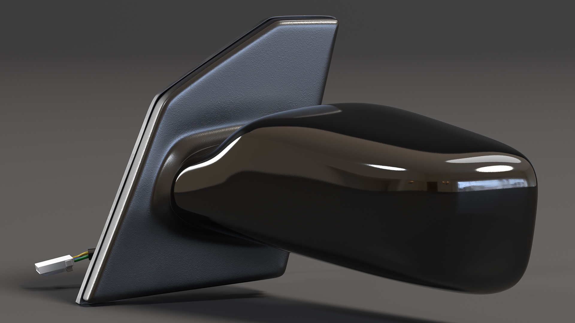 3D Car Side View Mirror Left Black