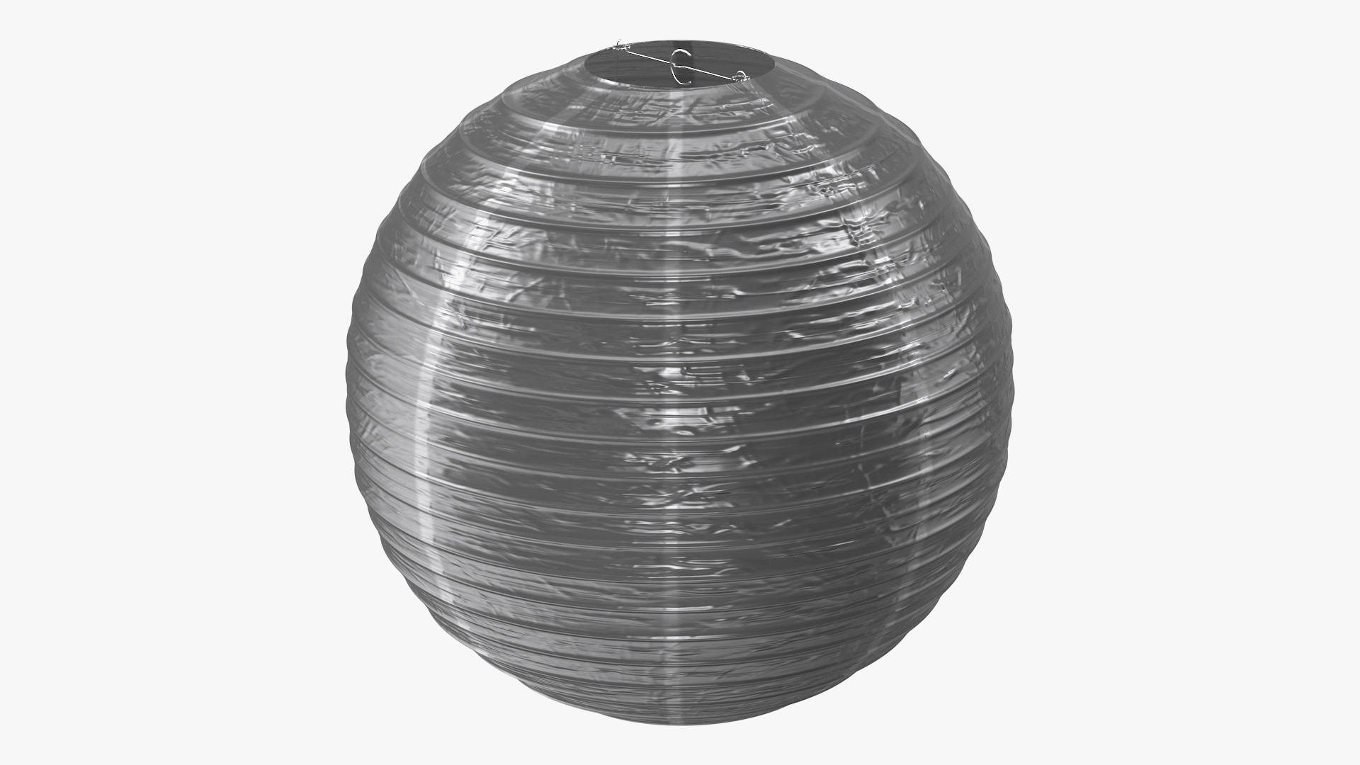 Round Paper Lantern Grey 3D model